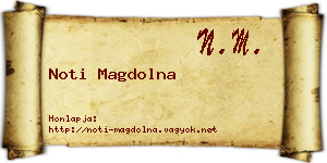 Noti Magdolna névjegykártya