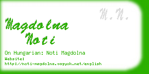 magdolna noti business card